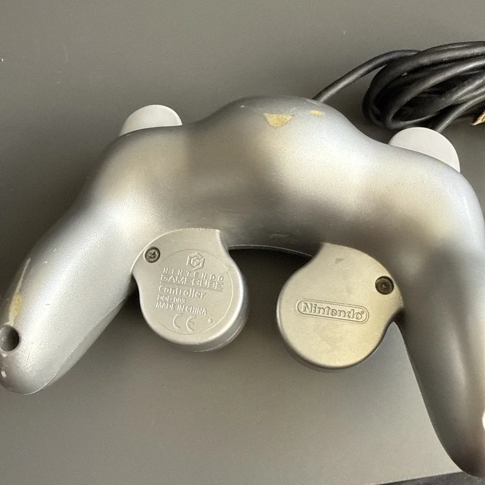 Genuine OEM Nintendo GameCube DOL-003 Platinum Silver Controller Untested